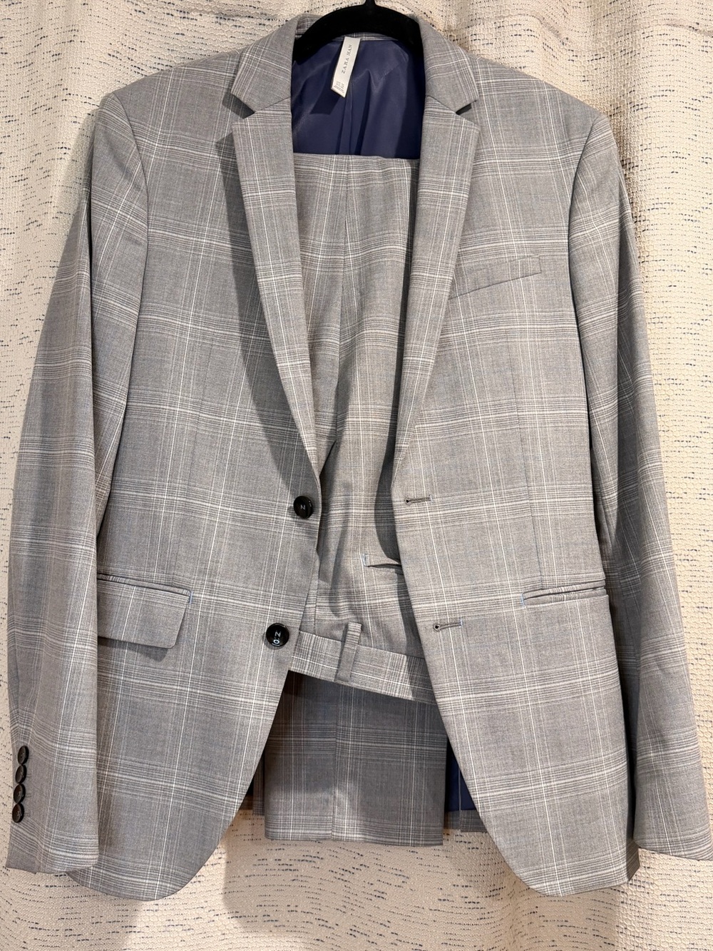 Zara Gray Plaid Men's suit- Classic Tailored Fit